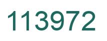 Number 113972 green image