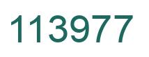 Number 113977 green image