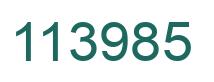 Number 113985 green image