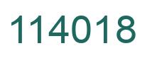 Number 114018 green image