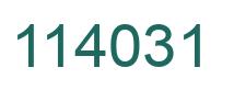 Number 114031 green image