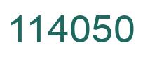 Number 114050 green image