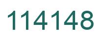 Number 114148 green image