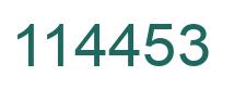 Number 114453 green image