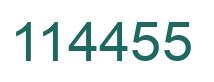 Number 114455 green image