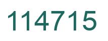 Number 114715 green image