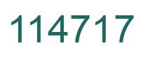 Number 114717 green image