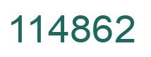 Number 114862 green image
