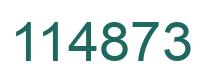 Number 114873 green image
