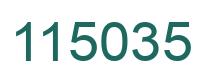 Number 115035 green image