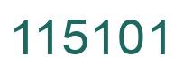 Number 115101 green image