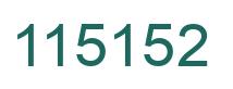 Number 115152 green image