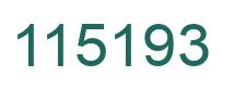 Number 115193 green image