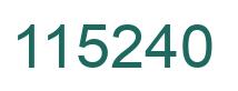Number 115240 green image