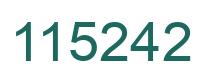 Number 115242 green image