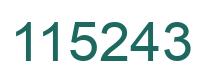 Number 115243 green image