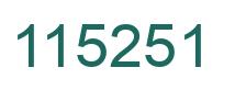 Number 115251 green image