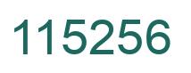 Number 115256 green image