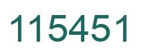 Number 115451 green image