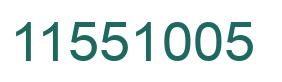 Number 11551005 green image
