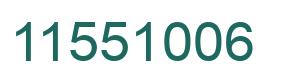 Number 11551006 green image