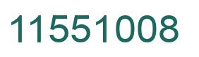 Number 11551008 green image