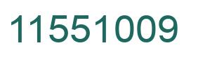 Number 11551009 green image