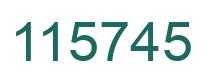 Number 115745 green image