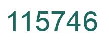 Number 115746 green image