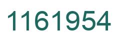 Number 1161954 green image