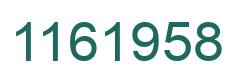 Number 1161958 green image