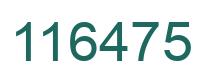Number 116475 green image