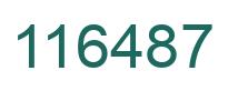 Number 116487 green image