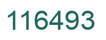 Number 116493 green image