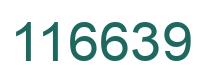 Number 116639 green image