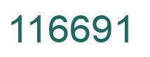 Number 116691 green image