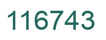 Number 116743 green image