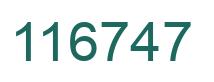 Number 116747 green image