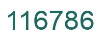 Number 116786 green image