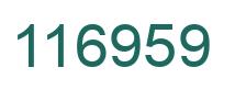 Number 116959 green image