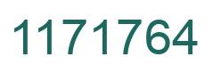 Number 1171764 green image