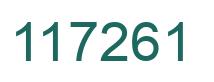 Number 117261 green image