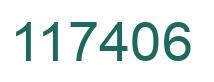 Number 117406 green image