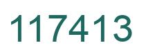 Number 117413 green image
