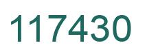 Number 117430 green image