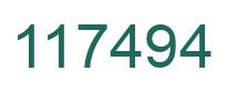 Number 117494 green image