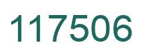 Number 117506 green image