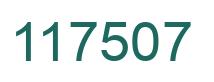 Number 117507 green image