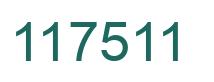 Number 117511 green image