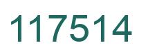 Number 117514 green image